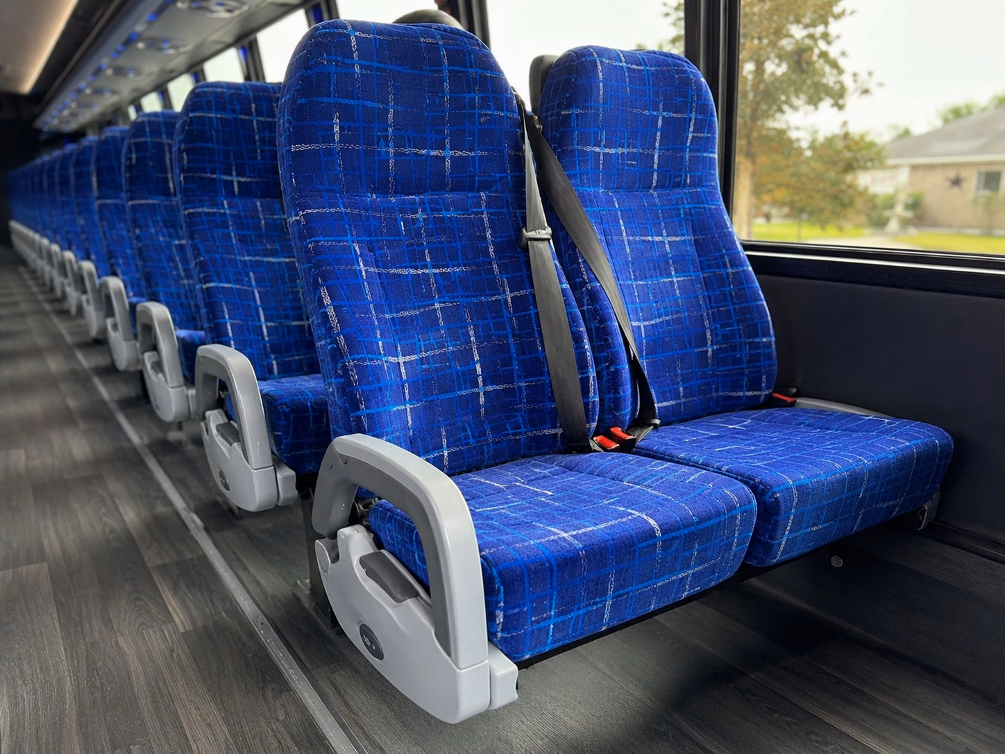 56 passenger charter bus interior